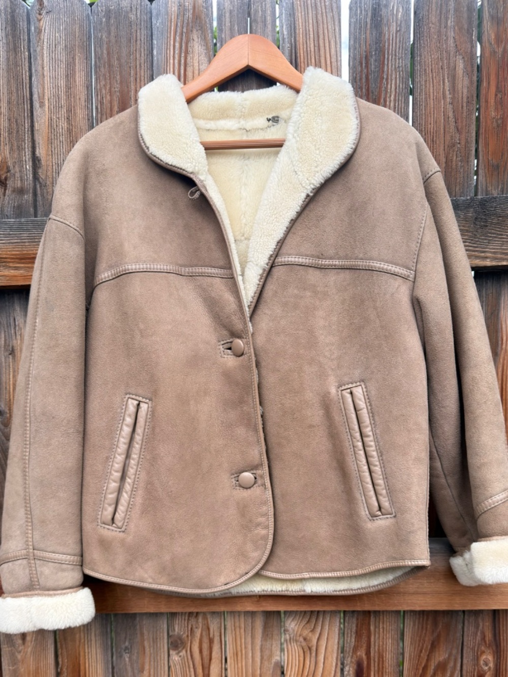 Vintage Kaitaka Canterbury New Zealand Lambskin Shearling Jacket